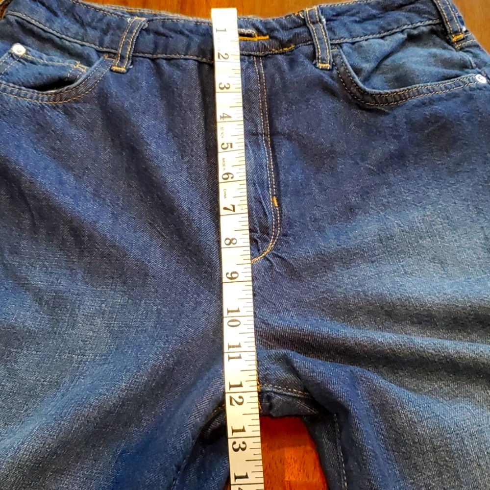 Pilcro Dark Blue Flare & Wide Leg Jeans - Picture 11 of 12